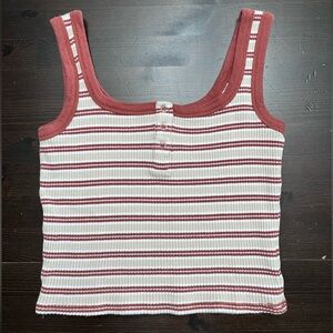 Cotton On Red and White Striped Tank Top